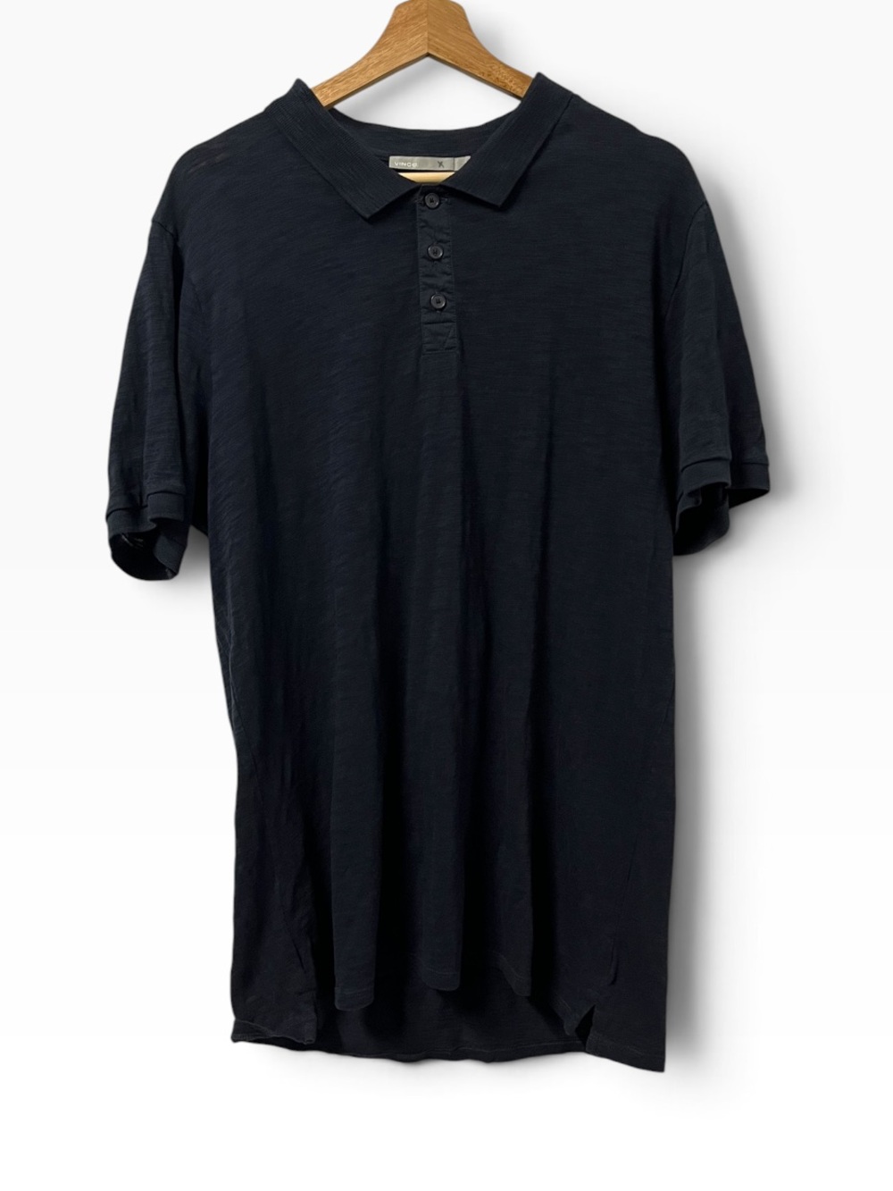 Vince Men's Black Short-Sleeve Polo